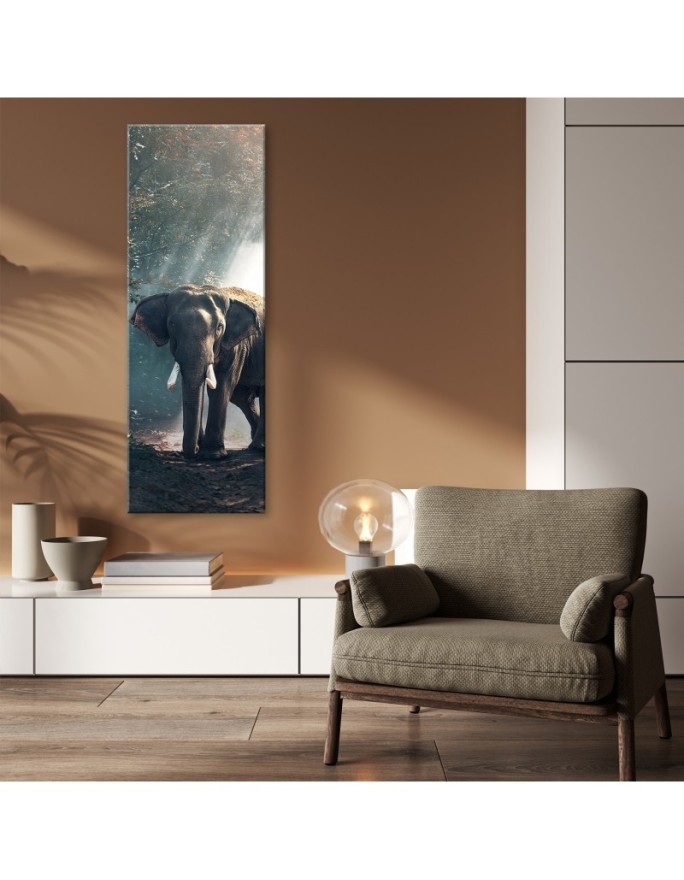 Canvas print for the living room - Elephant in the jungle | FEEBY