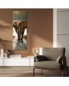 Canvas print for the bedroom - Elephant on a road | FEEBY