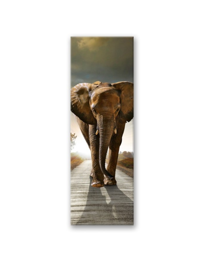 Canvas print for the bedroom - Elephant on a road | FEEBY