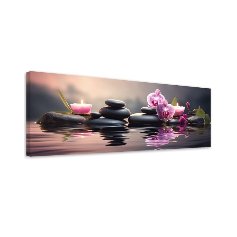 Canvas print for living room - Zen orchid composition | FEEBY