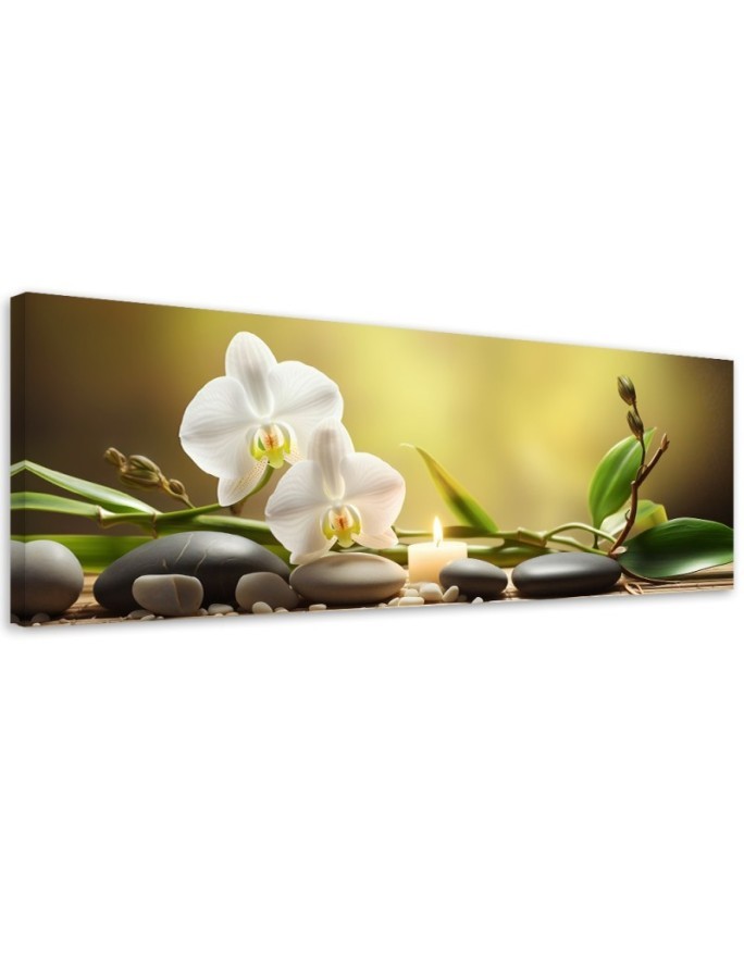 Canvas print for bedroom - Yellow zen design | FEEBY