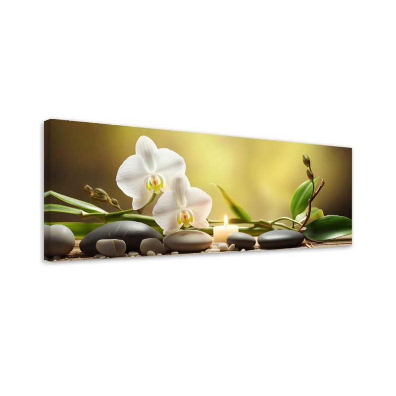 Canvas print for bedroom - Yellow zen design | FEEBY