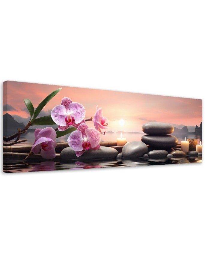 Wall canvas print - Pink zen design | FEEBY