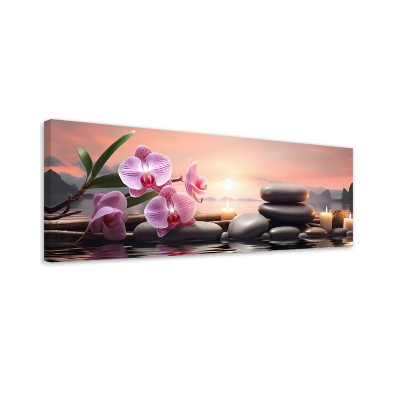 Wall canvas print - Pink zen design | FEEBY