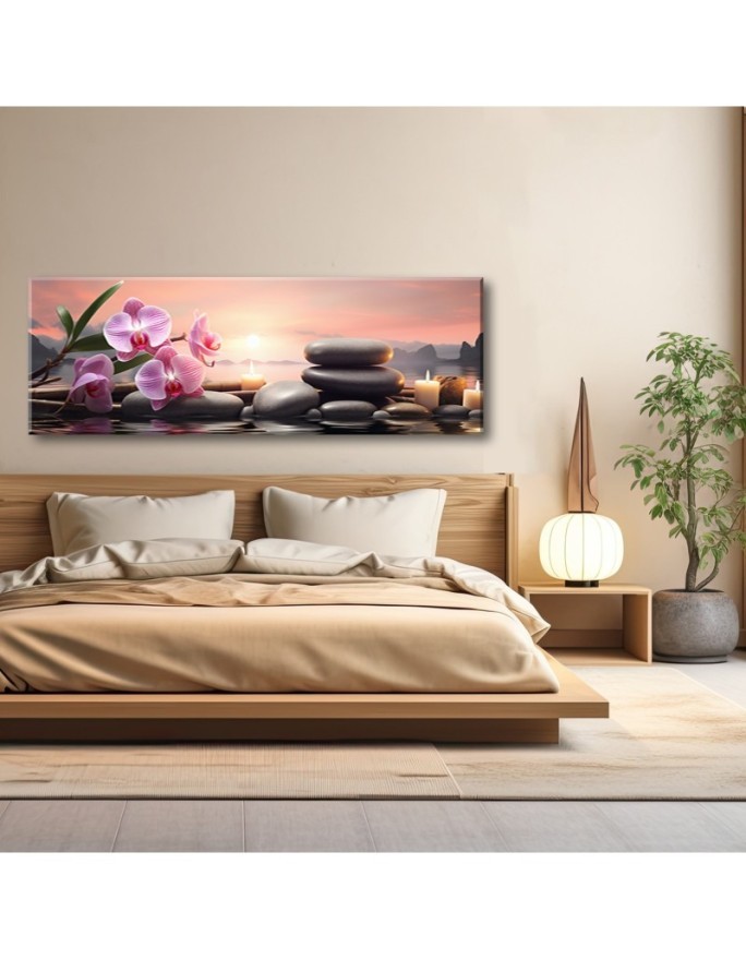 Wall canvas print - Pink zen design | FEEBY