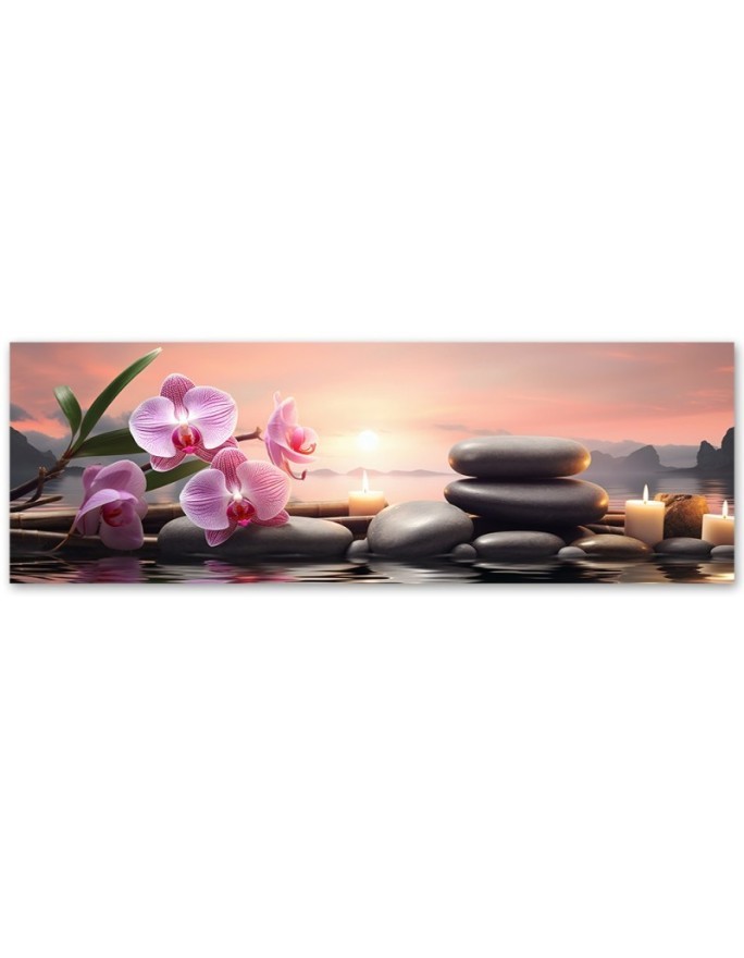 Wall canvas print - Pink zen design | FEEBY