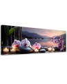 Modern wall painting - Oriental stones and orchids | FEEBY