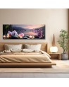 Modern wall painting - Oriental stones and orchids | FEEBY
