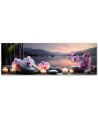 Modern wall painting - Oriental stones and orchids | FEEBY