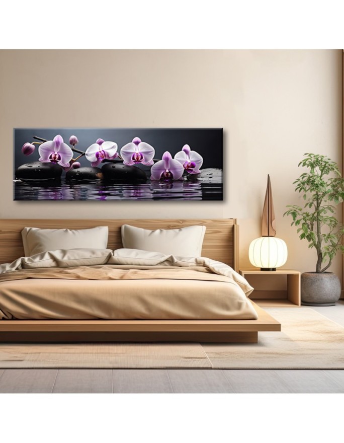 Bedroom wall painting - Spa Zen Orchid | FEEBY