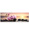 Decorative painting - Rose orchid and zen stones | FEEBY