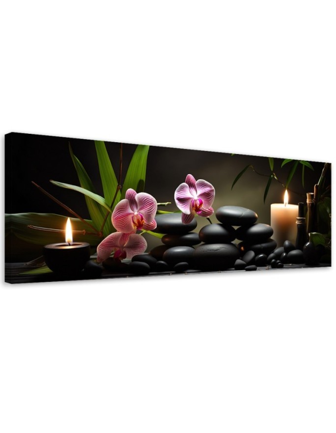 Decorative painting on canvas - Orchid Candle Orchid | FEEBY