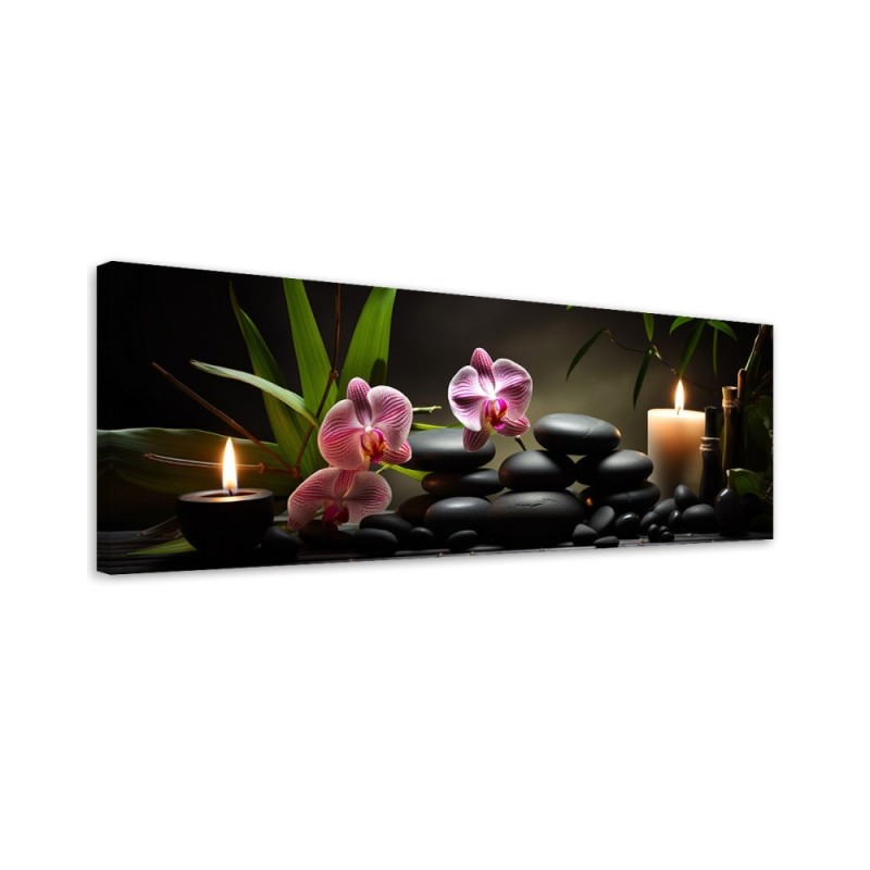Decorative painting on canvas - Orchid Candle Orchid | FEEBY