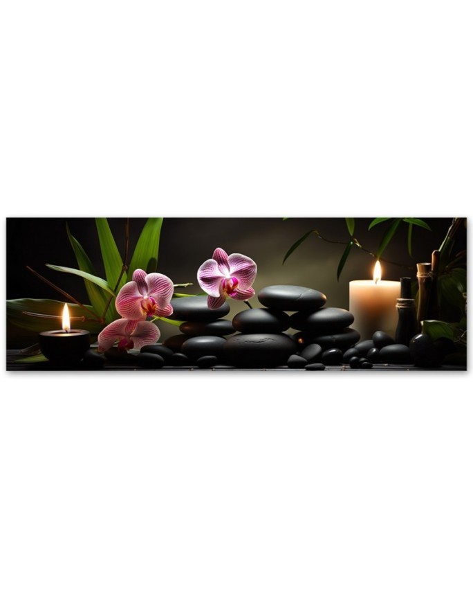 Decorative painting on canvas - Orchid Candle Orchid | FEEBY