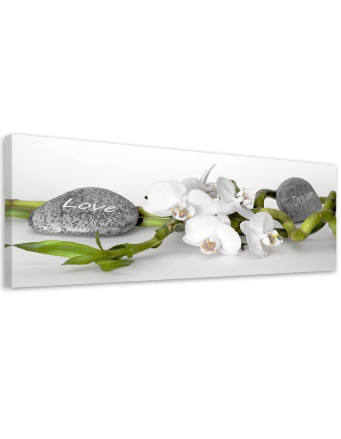 Canvas print White zen orchid