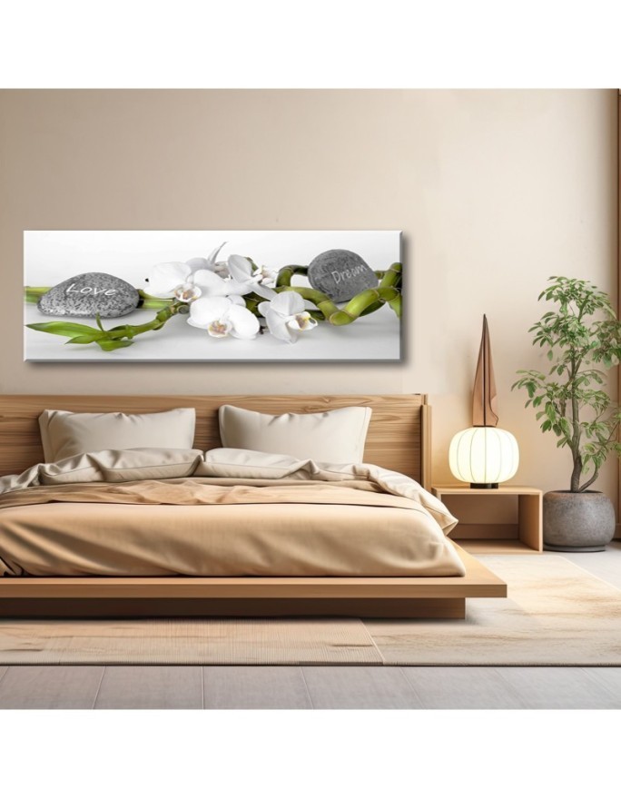 Canvas print for room - White zen orchid | FEEBY