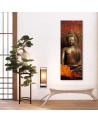 Canvas print for the wall - Meditating Buddha and flowers | FEEBY