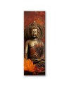 Canvas print for the wall - Meditating Buddha and flowers | FEEBY