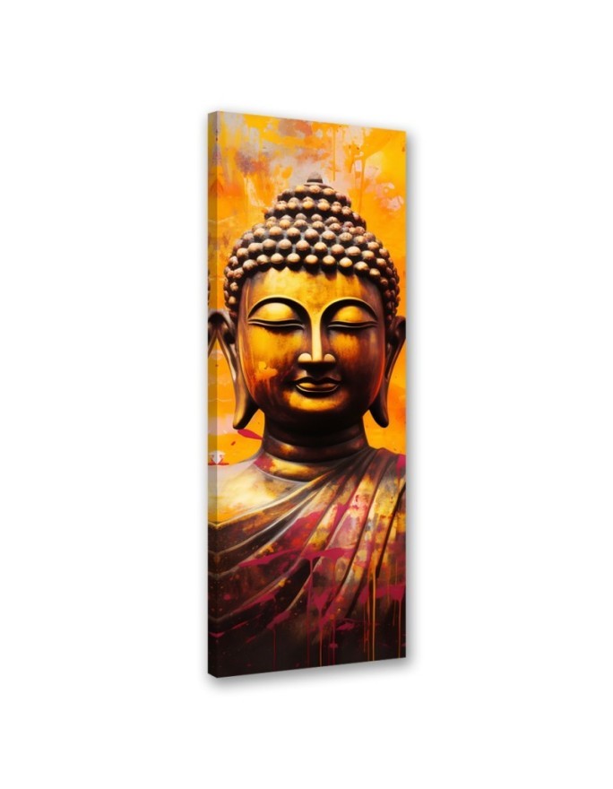 Wall painting for living room - Buddha on abstract background | FEEBY