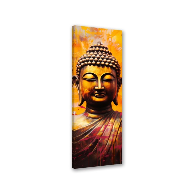 Wall painting for living room - Buddha on abstract background | FEEBY