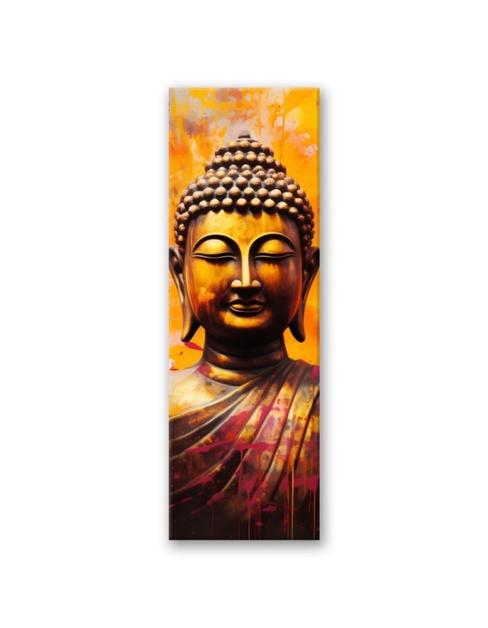 Wall painting for living room - Buddha on abstract background | FEEBY