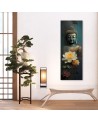 Bedroom wall painting - Buddha and zen flowers | FEEBY