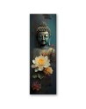 Bedroom wall painting - Buddha and zen flowers | FEEBY