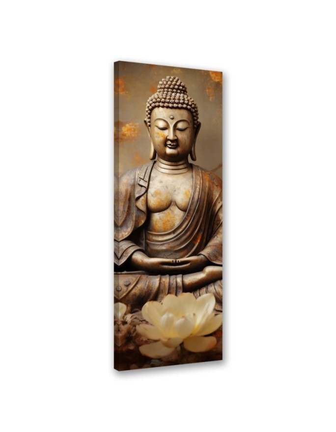 Canvas print - Buddha with zen flowers | FEEBY