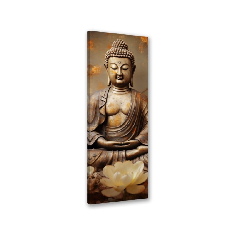 Canvas print - Buddha with zen flowers | FEEBY
