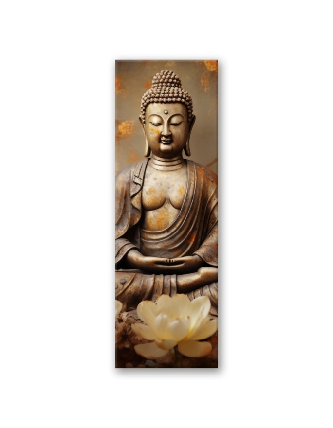 Canvas print - Buddha with zen flowers | FEEBY