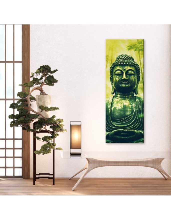 Modern canvas painting - Buddha and zen bamboos | FEEBY