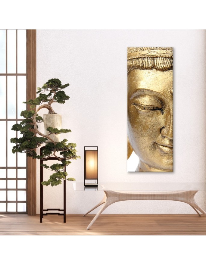 Decorative painting for wall - Golden face of Buddha | FEEBY
