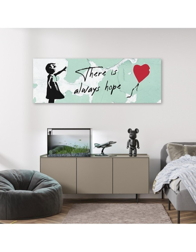 Canvas print for bedroom - Banksy Girl with balloon | FEEBY