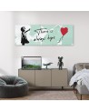 Canvas print for bedroom - Banksy Girl with balloon | FEEBY