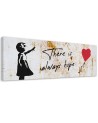 Wall canvas print - Banksy Girl with balloon | FEEBY