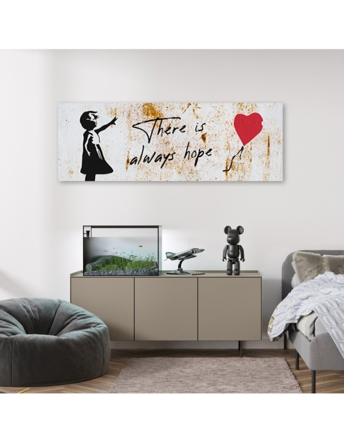 Wall canvas print - Banksy Girl with balloon | FEEBY