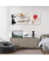 Wall canvas print - Banksy Girl with balloon | FEEBY