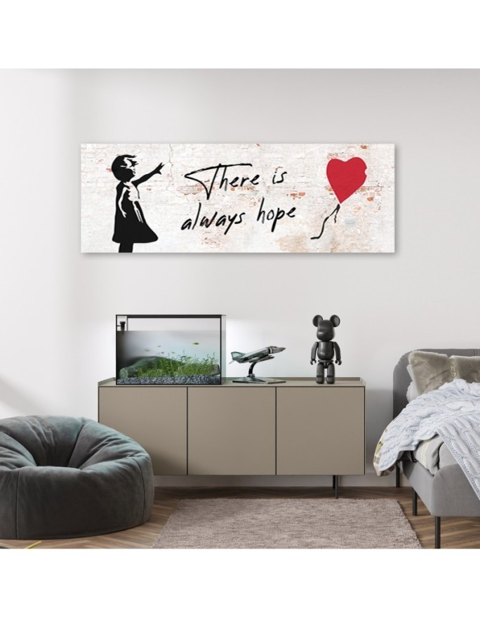 Canvas print for the wall - Banksy Girl with balloon | FEEBY