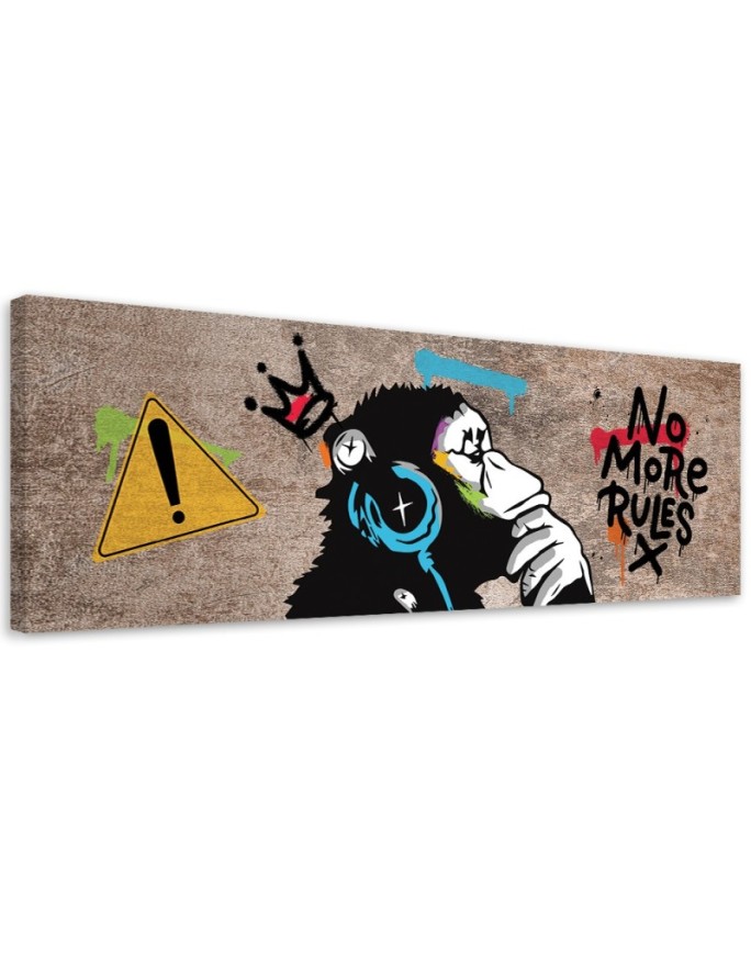 Canvas print Banksy DJ Monkey