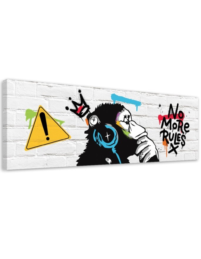 Canvas print Banksy DJ Monkey