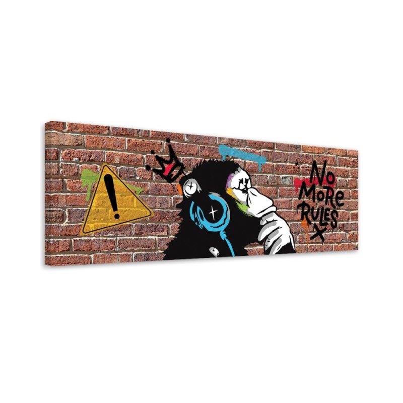 Wall painting for living room - Banksy DJ Monkey | FEEBY