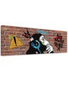 Wall painting for living room - Banksy DJ Monkey | FEEBY
