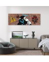 Wall painting for living room - Banksy DJ Monkey | FEEBY