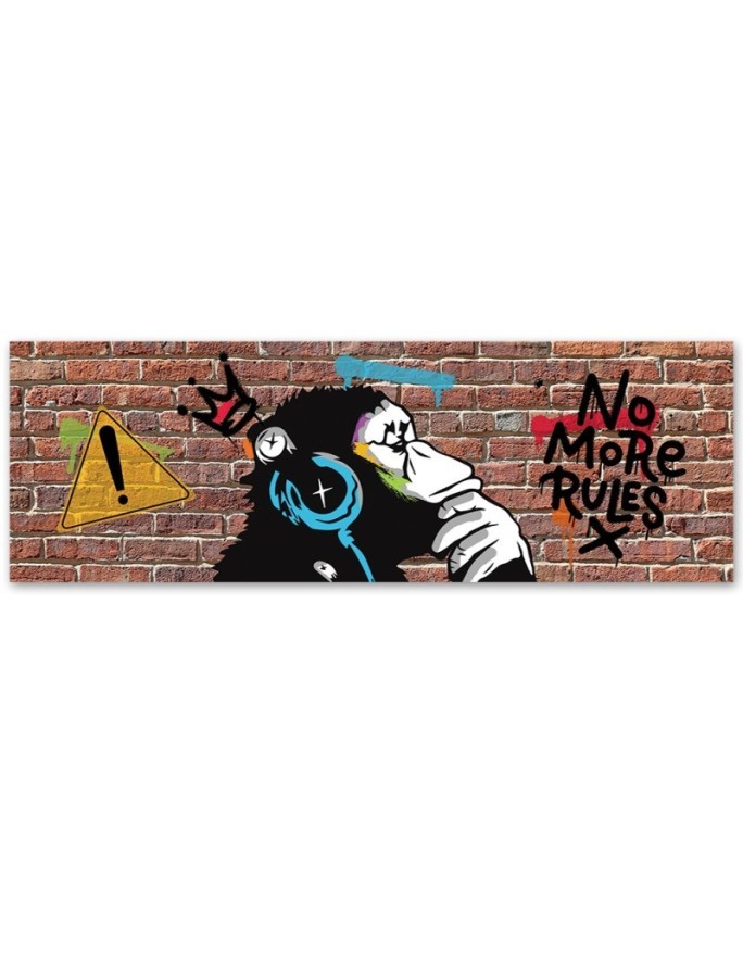 Wall painting for living room - Banksy DJ Monkey | FEEBY