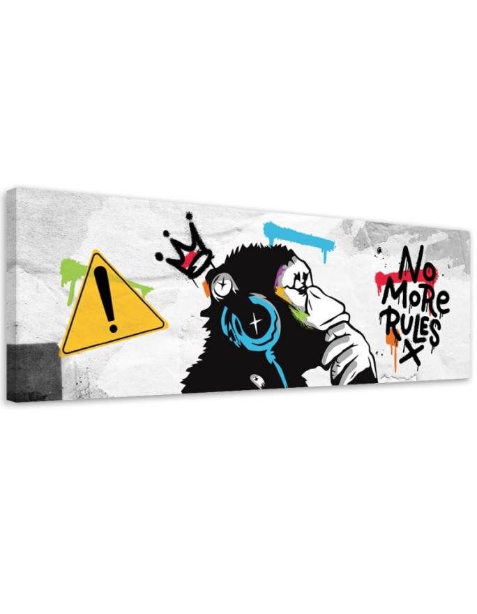 Canvas print Banksy DJ Monkey