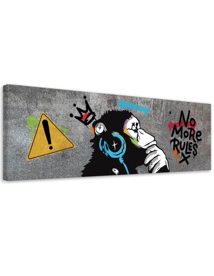 Canvas print Banksy DJ Monkey