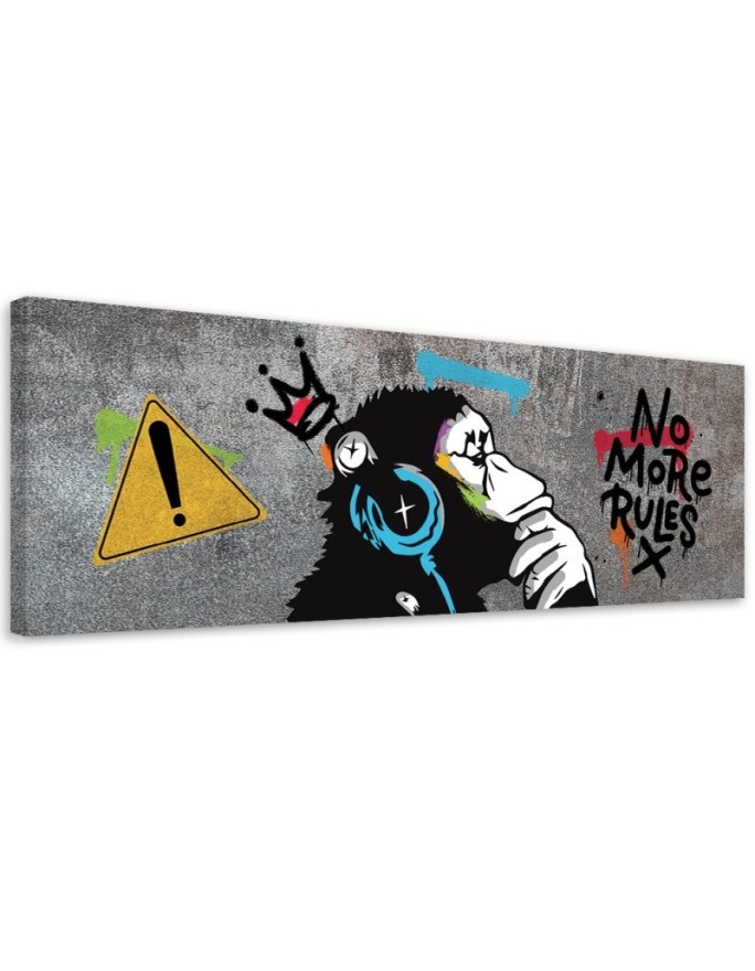 Canvas print - Banksy DJ Monkey | FEEBY