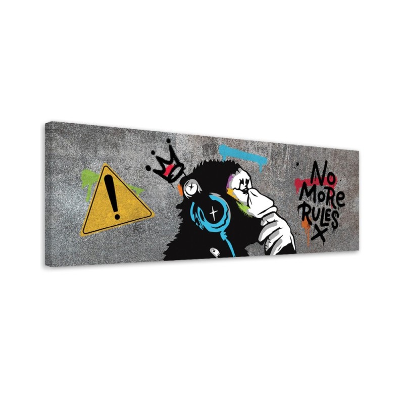 Canvas print - Banksy DJ Monkey | FEEBY