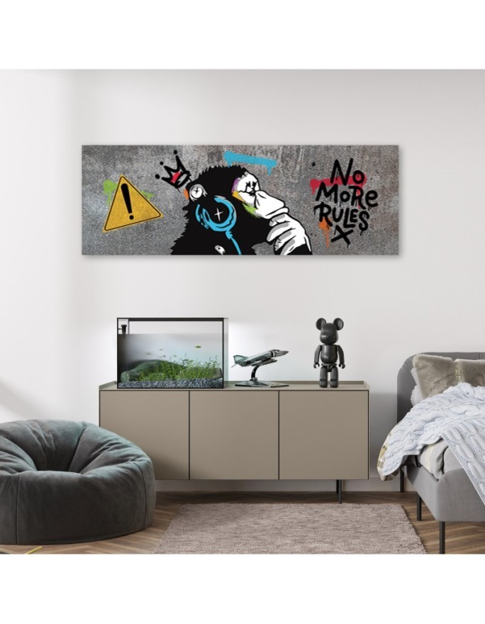 Canvas print - Banksy DJ Monkey | FEEBY
