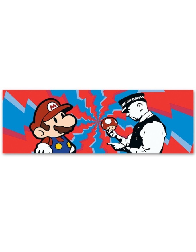 Canvas print - Banksy Mario and the Policeman | FEEBY
